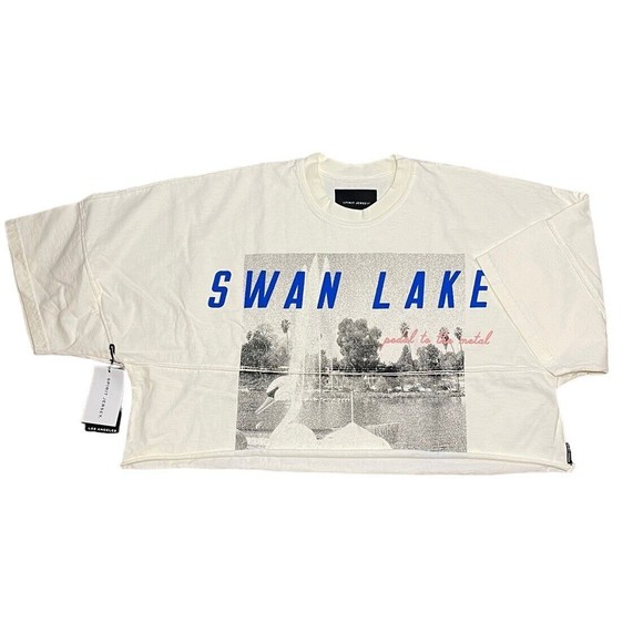 Spirit Jersey SWAN LAKE Pedal To The Metal Crop Top NWT Women’s L‎ Short Sleeve - Picture 1 of 10